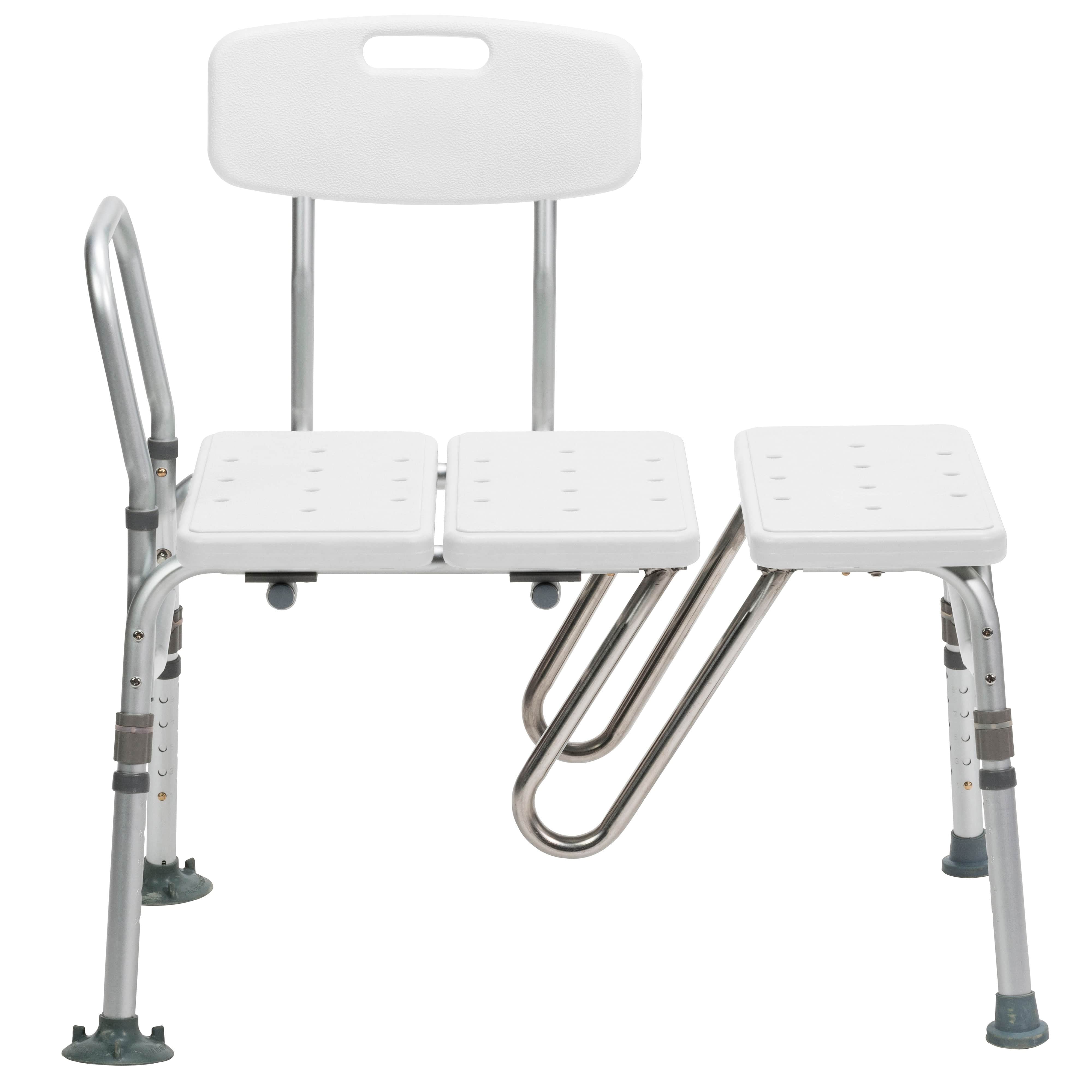 Drive Medical Drive Medical Splash Defense Transfer Bench with Curtain Guard Protection rtl12032kdr