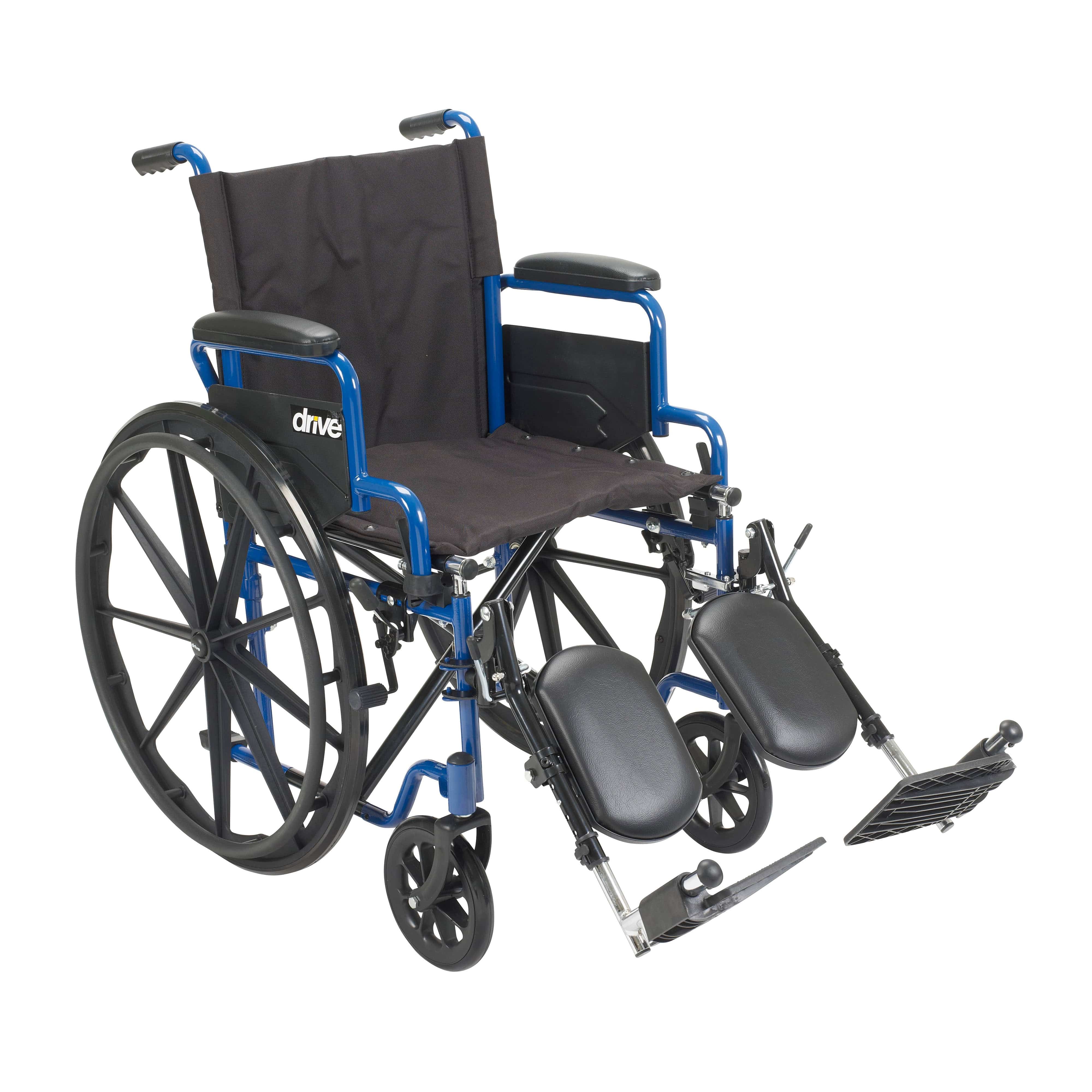 Drive Medical Drive Medical Blue Streak Wheelchair with Flip Back Desk Arms bls16fbd-elr