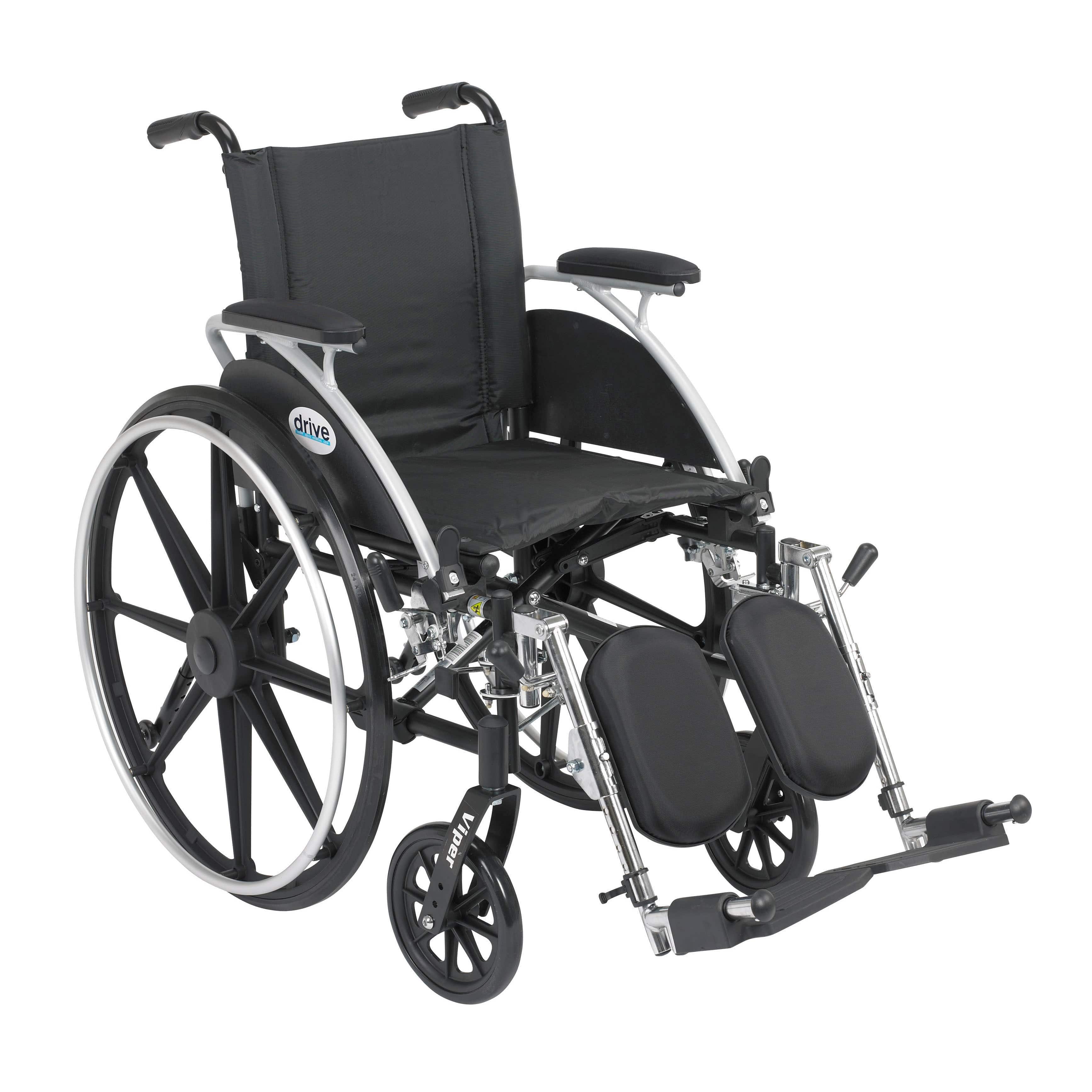 Drive Medical Drive Medical Viper Wheelchair with Flip Back Removable Arms l412dda-elr