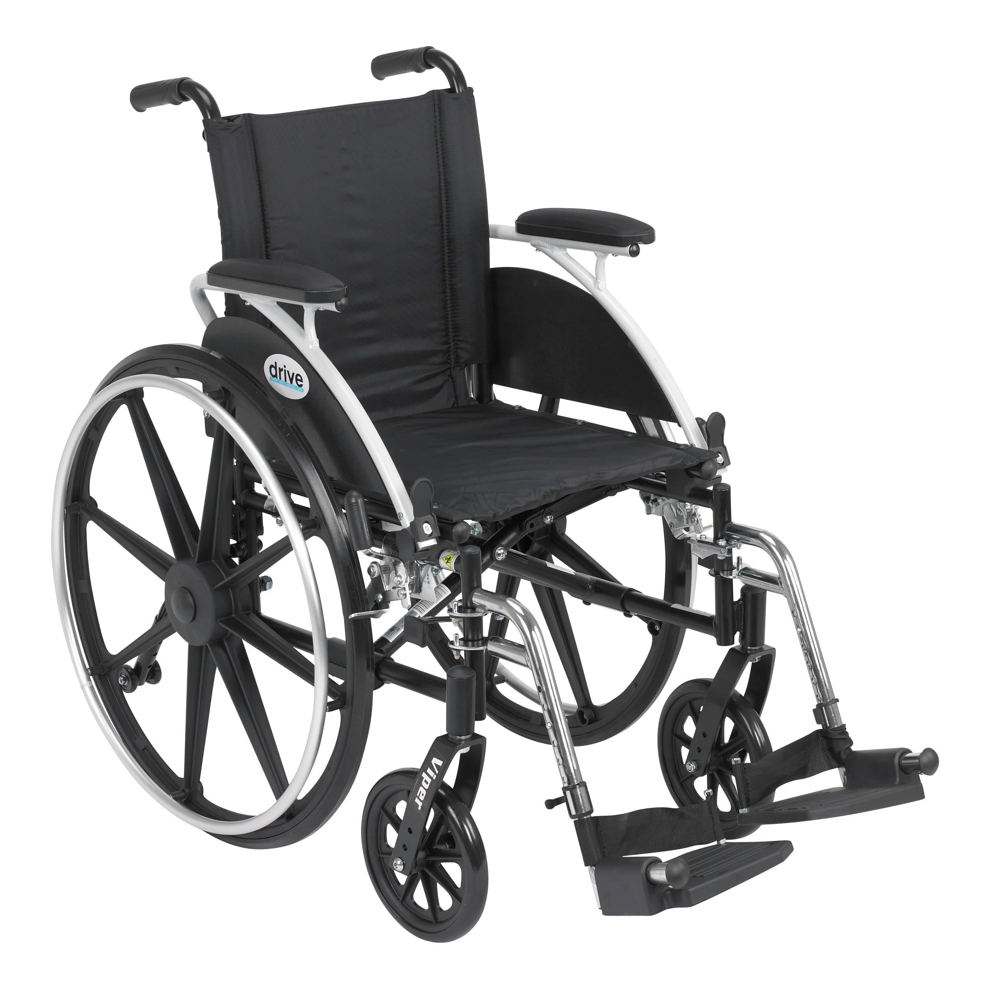 Drive Medical Drive Medical Viper Wheelchair with Flip Back Removable Arms l412dda-sf