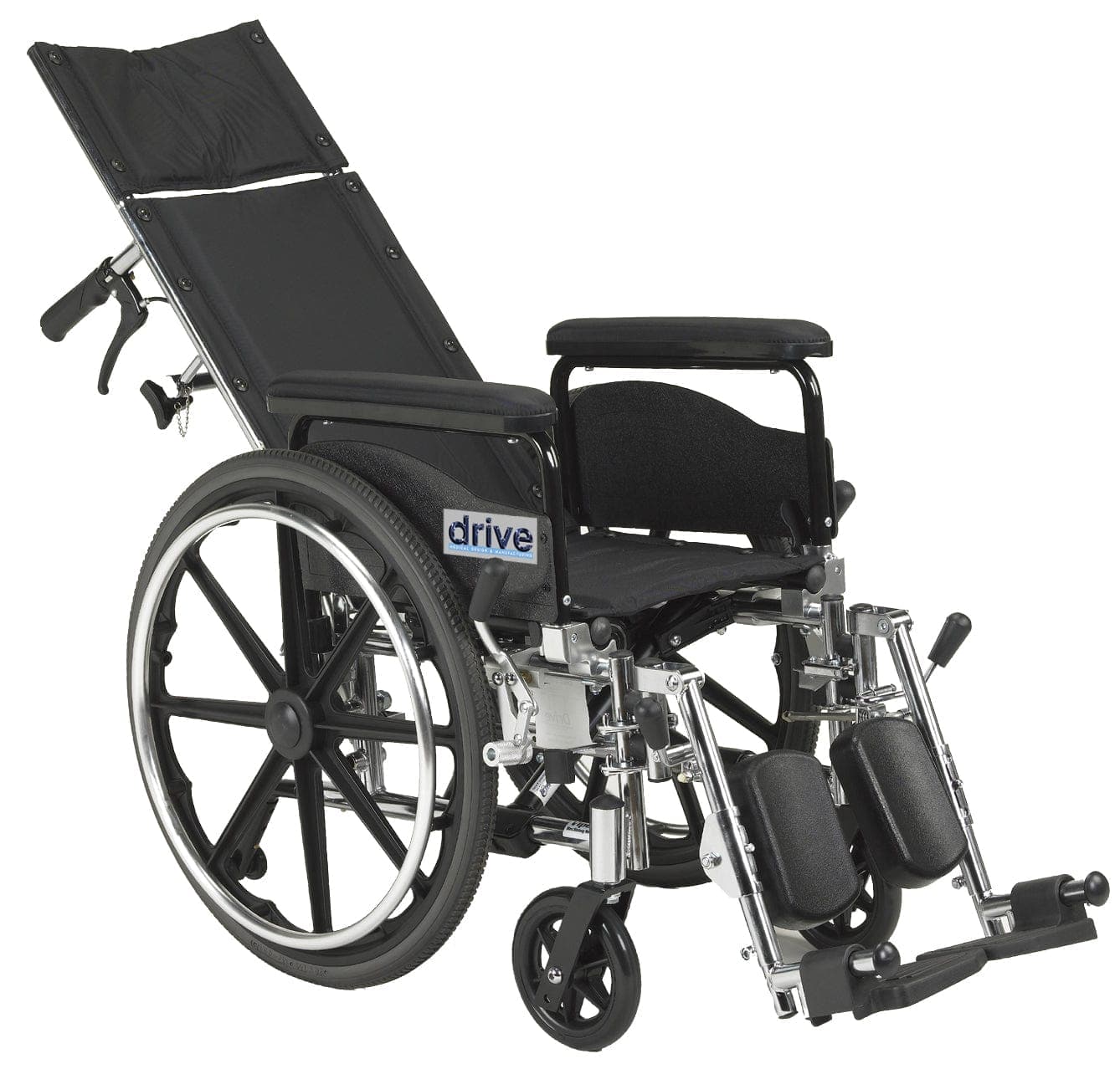 Drive Medical Drive Medical Viper Plus GT Full Reclining Wheelchair pla418rbdfa