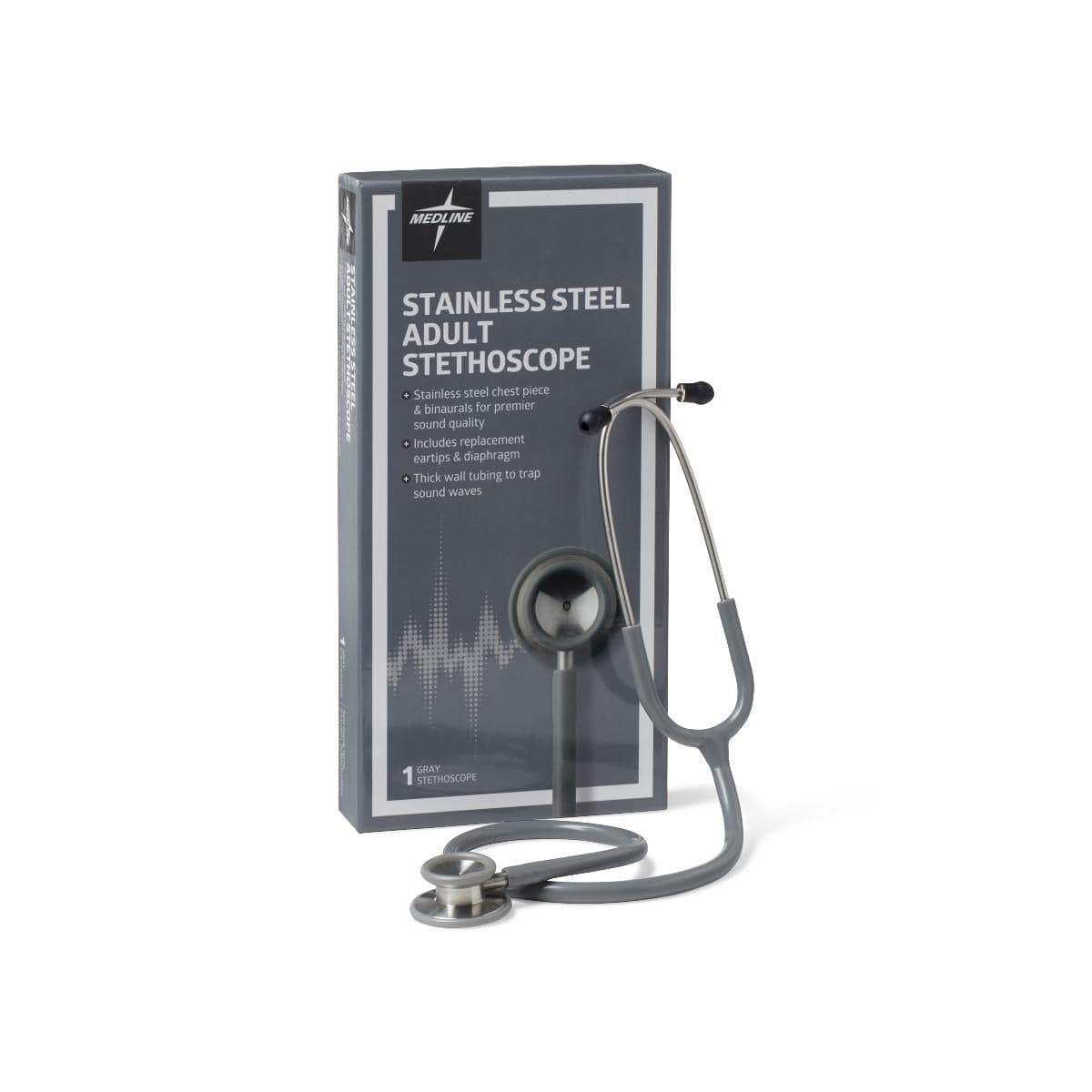 Medline Medline Elite Adult Stainless Steel Stethoscopes MDS92250