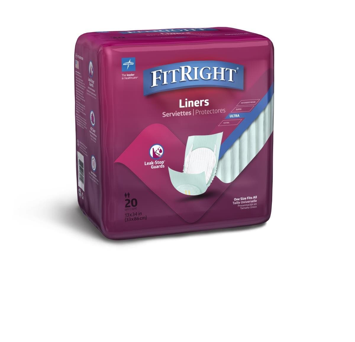 Medline Medline FitRight Incontinence Liners FITLINER300Z