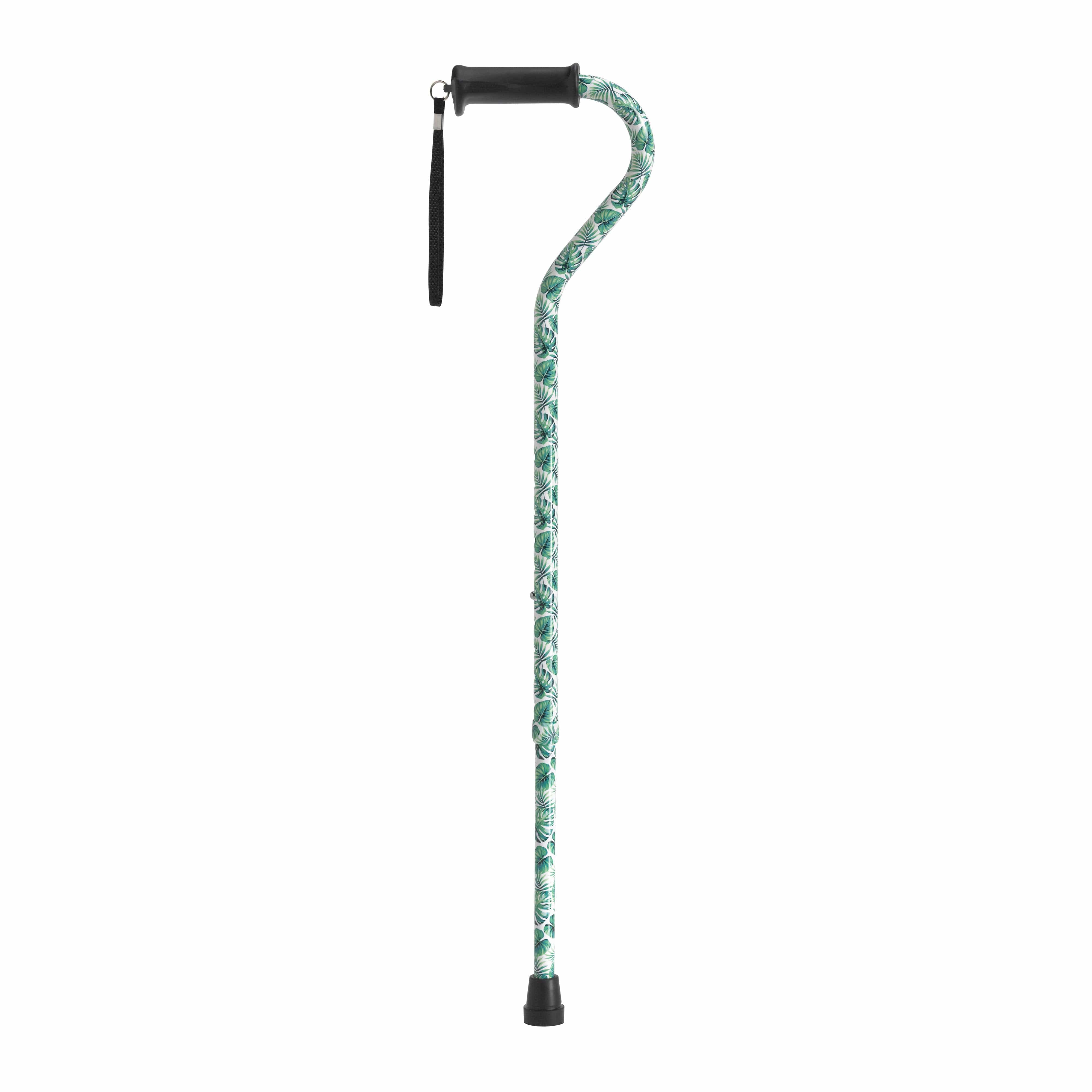 Drive Medical Drive Medical Adjustable Height Offset Handle Cane with Gel Hand Grip RTL10372GL