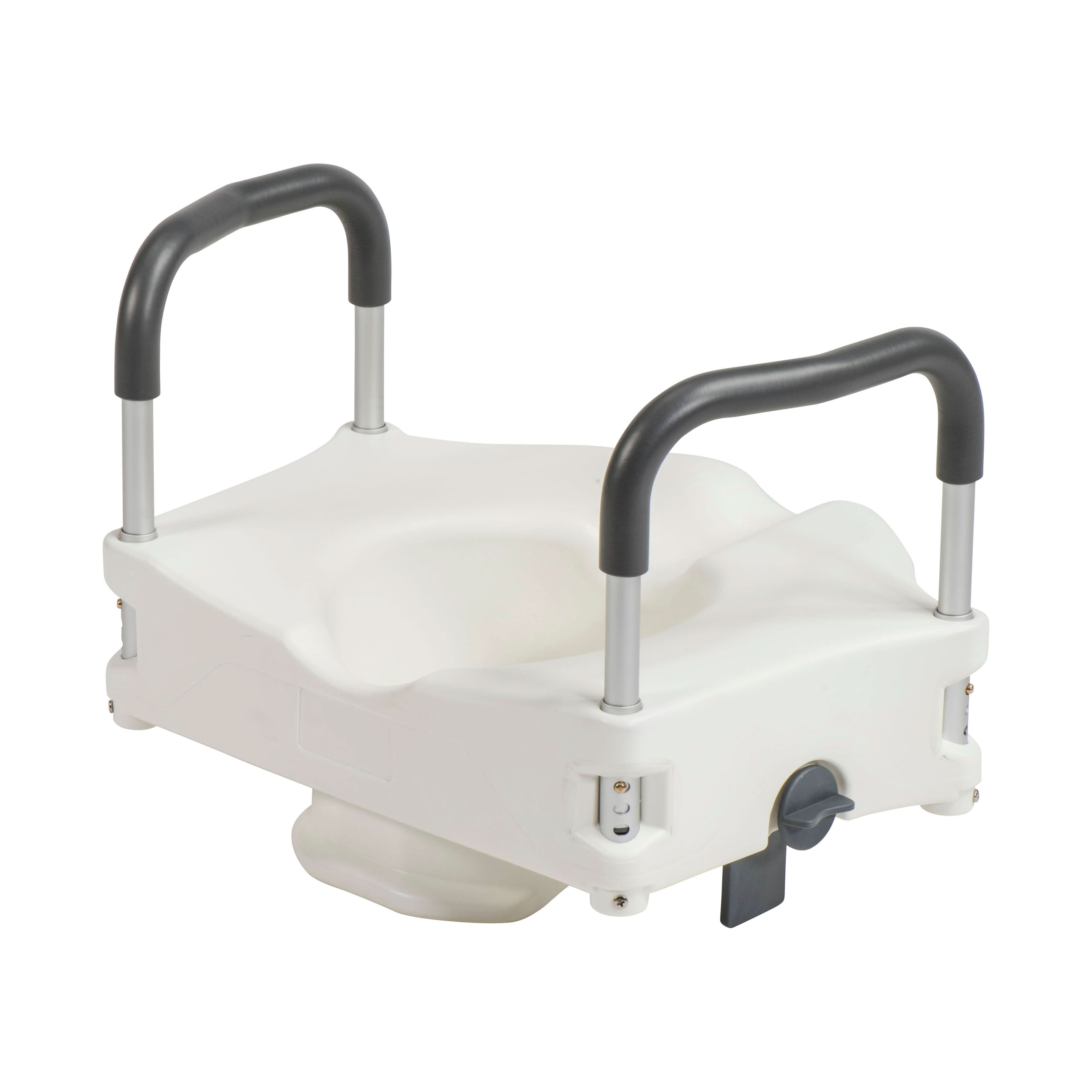 Drive Medical PreserveTech Secure Lock Raised Toilet Seat, 5" Height