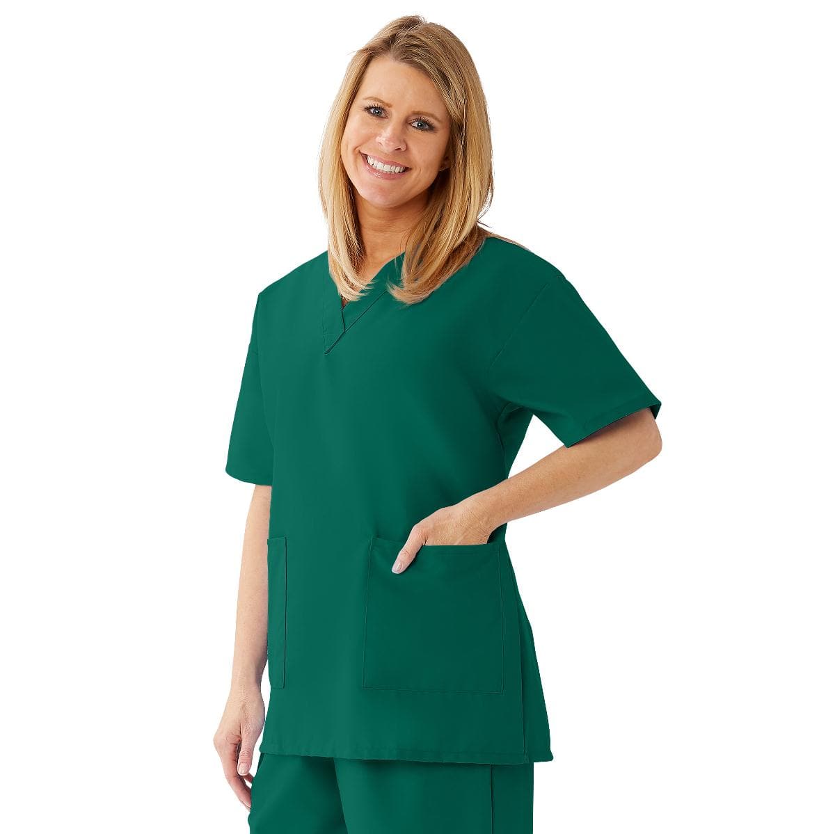 Medline Medline AngelStat Women's V-Neck Tunic Scrub Tops with 2 Pockets 893NHG4XL