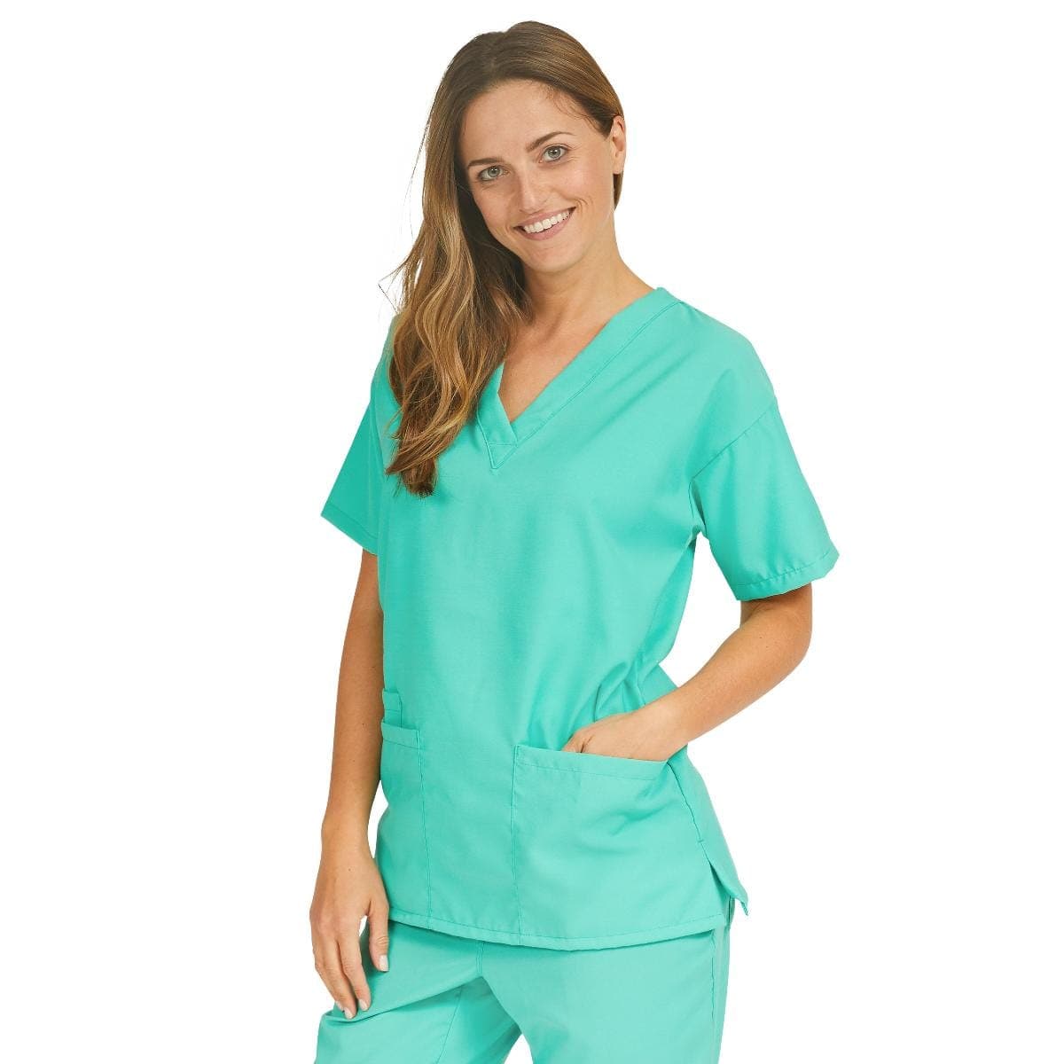 Medline Medline PerforMAX Women's V-Neck Tunic Scrub Top with 2 Pockets 839NTJXXL