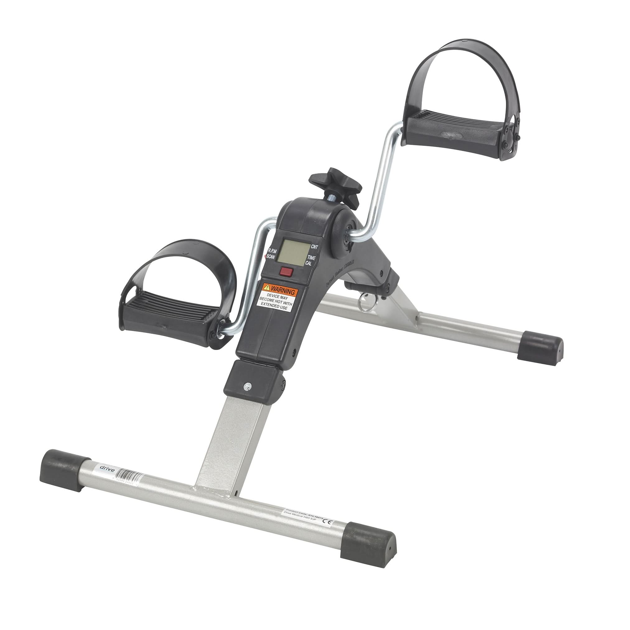 Drive Medical Folding Exercise Peddler with Electronic Display, Black