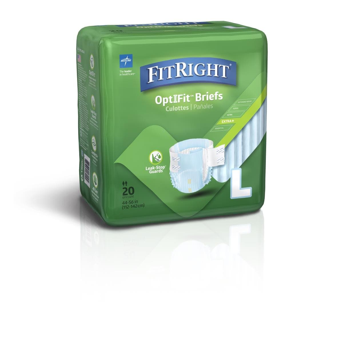 Medline Medline FitRight Plus Incontinence Briefs FITPLUSLGZ