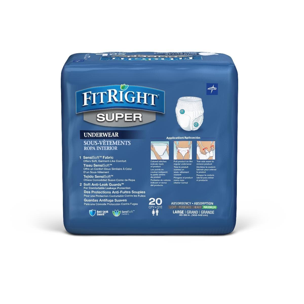 Medline Medline FitRight Super Adult Incontinence Underwear FIT33505AZ