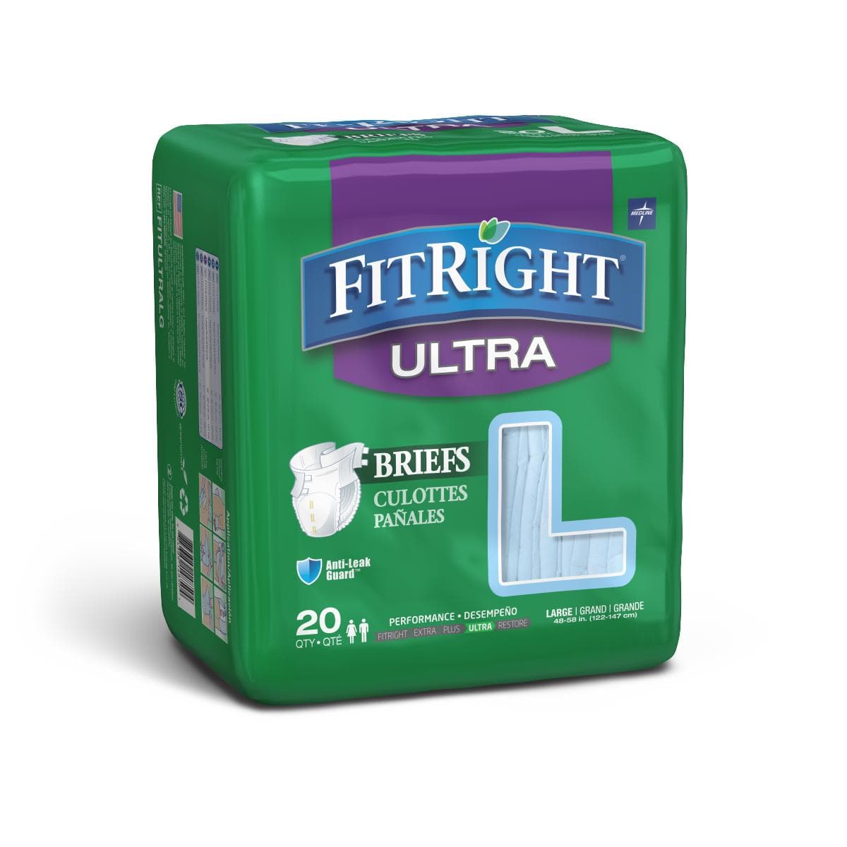 Medline Medline FitRight Ultra Incontinence Briefs FITULTRALGZ