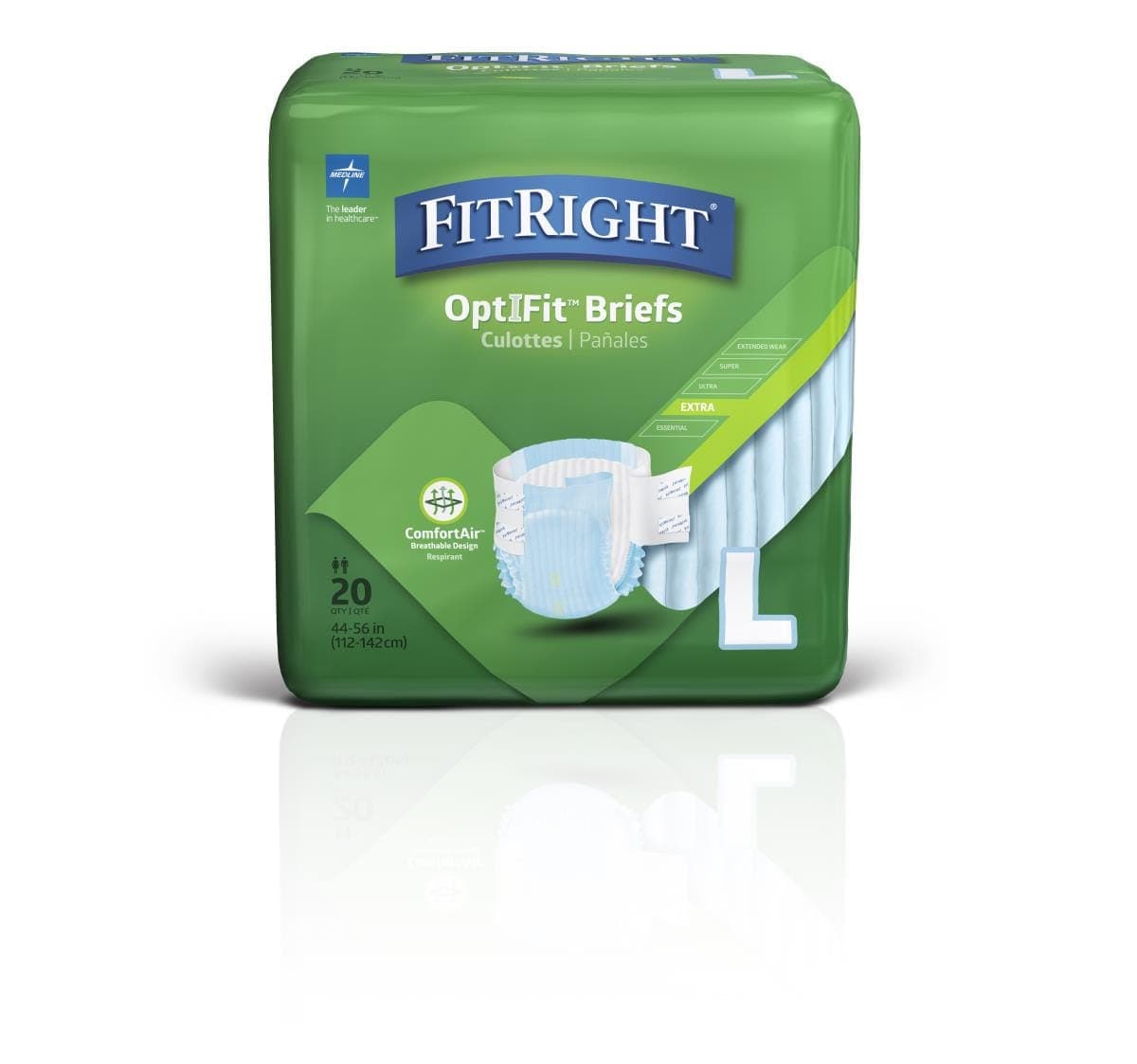 Medline Medline FitRight Extra Incontinence Briefs FITEXTRALG