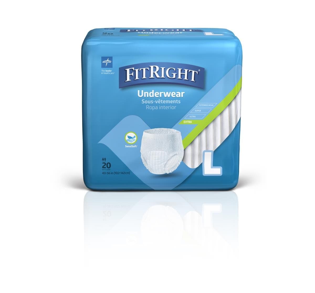 Medline Medline FitRight Extra-Protective Underwear MSC13505A