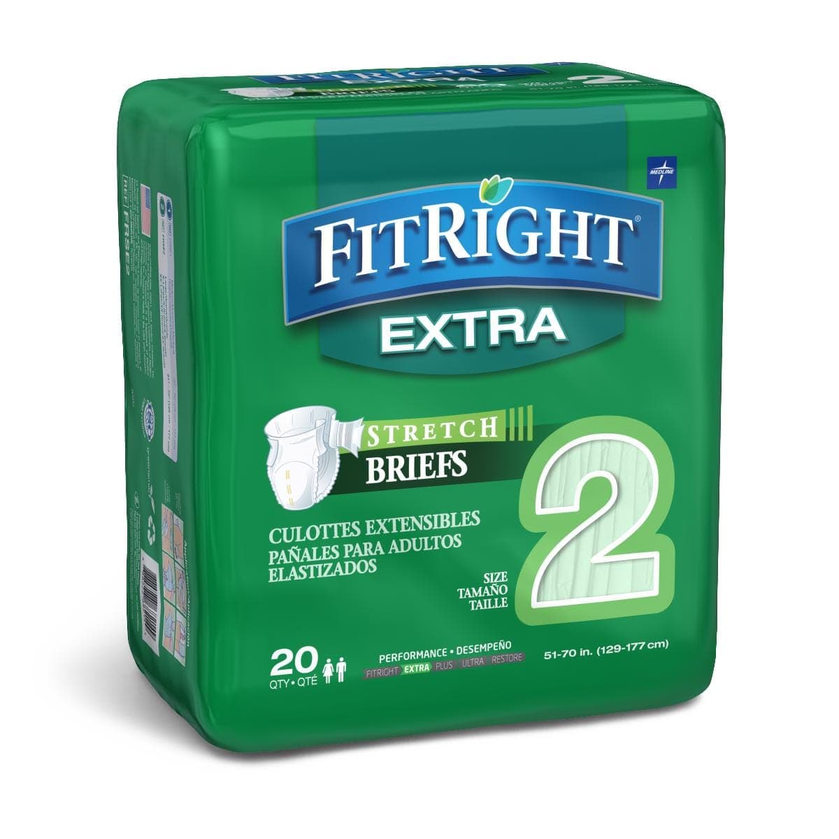 Medline Medline FitRight Extra-Stretch Briefs FRSE2Z