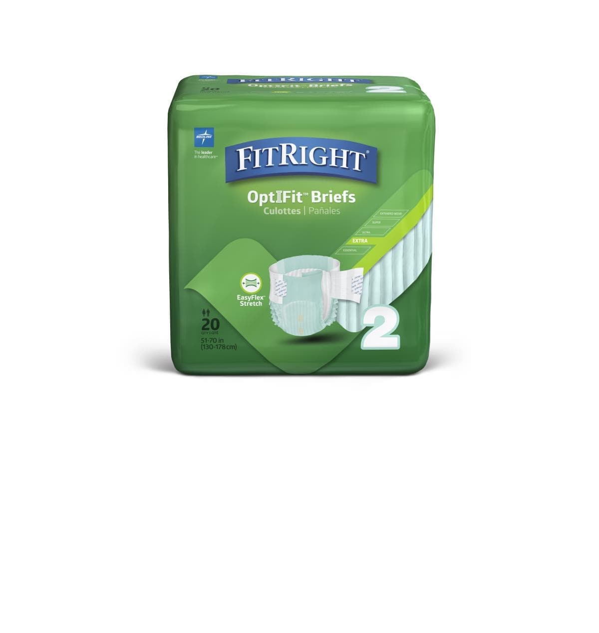 Medline Medline FitRight Extra-Stretch Briefs FRSE2