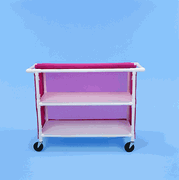 Healthline Two Shelf Cart, 48″ x 20″ Shelves