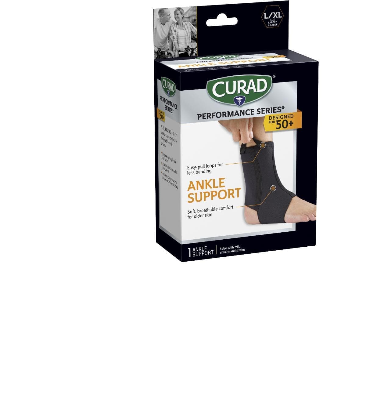 Medline Medline CURAD Performance Series Neoprene Open Heel Ankle Supports CURSR27200LD