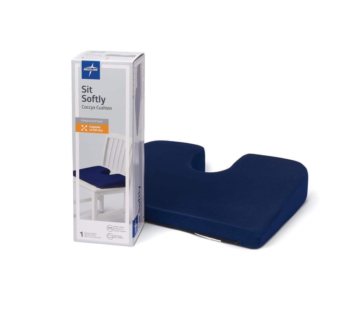 Medline Medline Compression Packed Coccyx Cushions MSCCYXCC