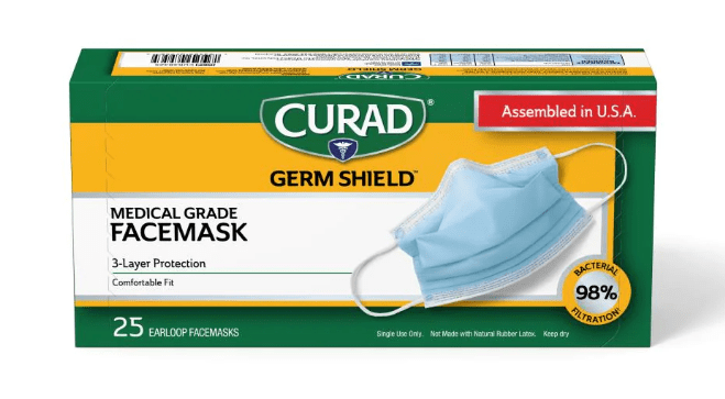 Medline Medline CURAD Germ Shield Medical Grade Face Masks CUR38325