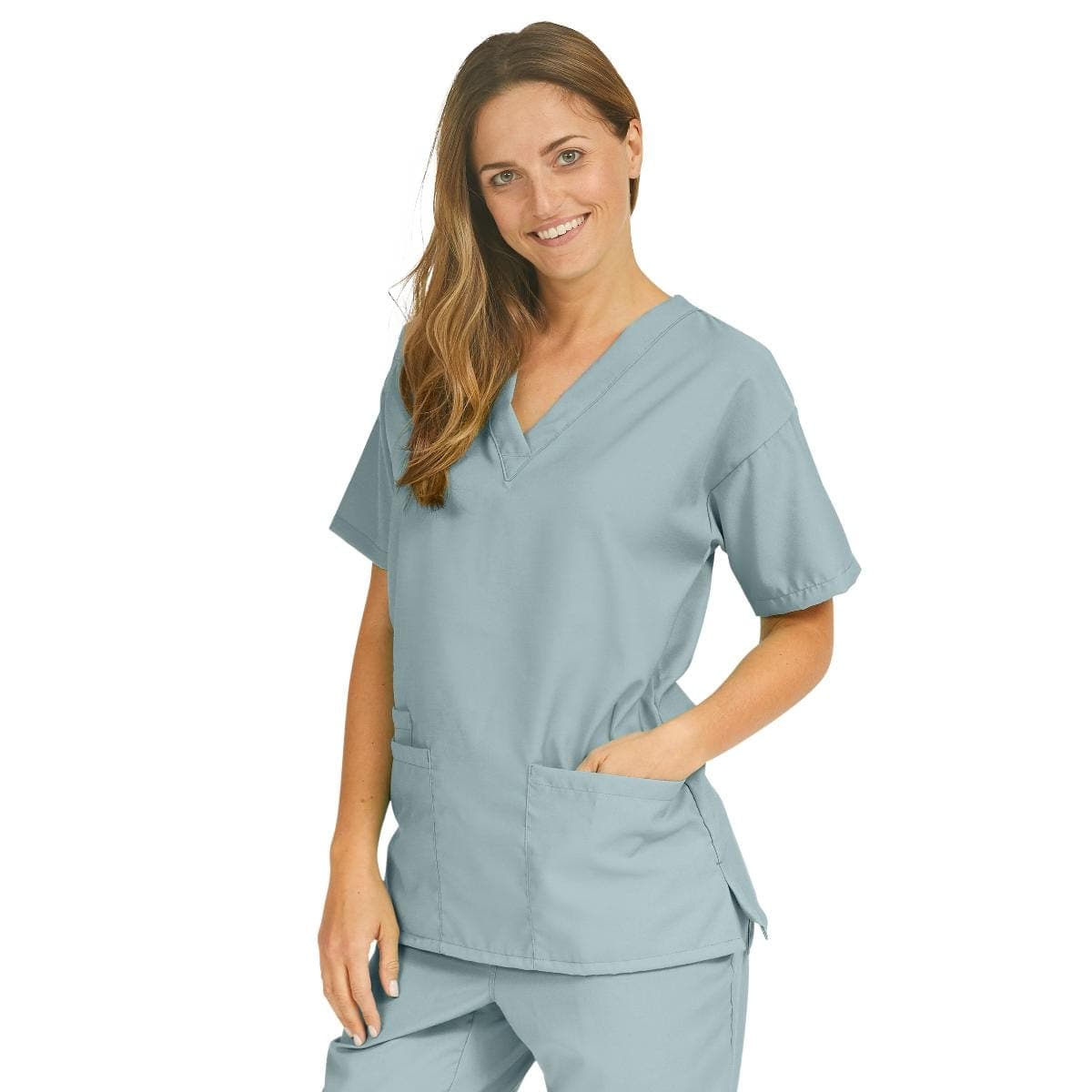 Medline Medline PerforMAX Women's V-Neck Tunic Scrub Top with 2 Pockets 839NTZXXL