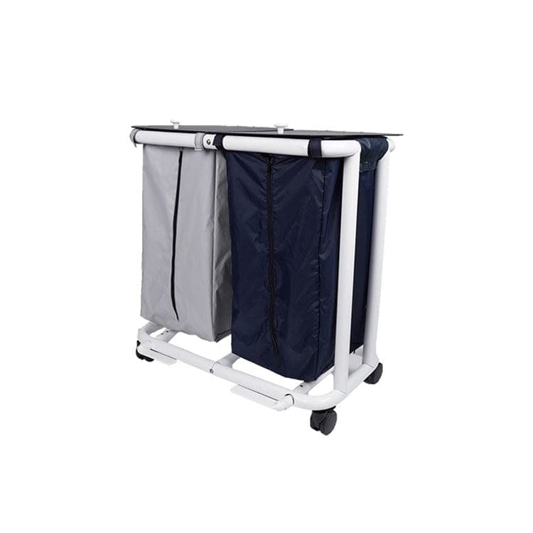 Mor-Medical Mor-Medical Deluxe New Era Patented Infection Control Small Double Hamper with Zipper Opening Bag and Foot Pedal DNE-SM-D-FP
