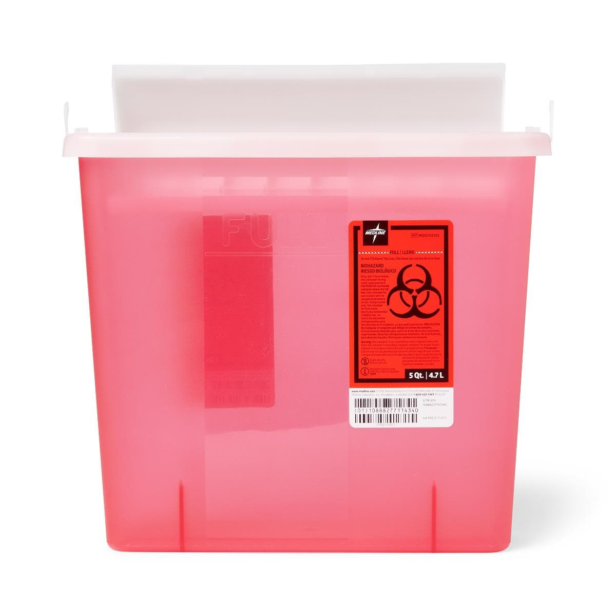 Medline Medline Biohazard Patient Room Sharps Disposal Containers MDS705153H