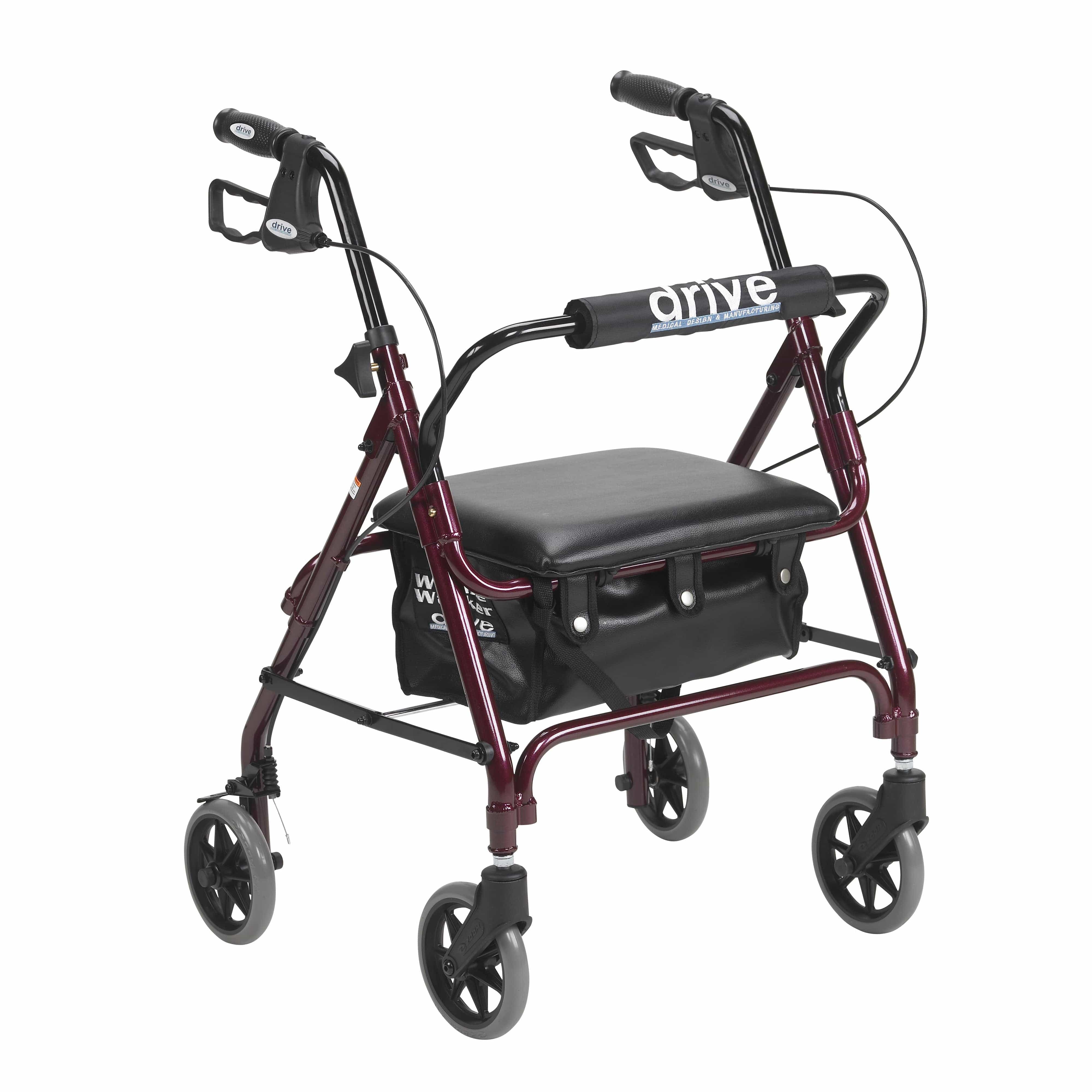 Drive Medical Drive Medical Junior Rollator Rolling Walker with Padded Seat 301psrn