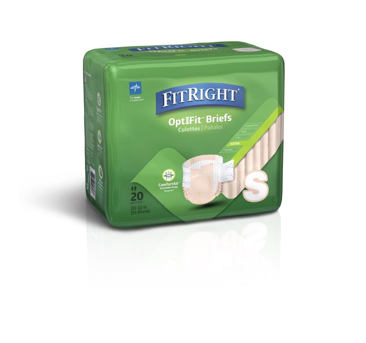 Medline Medline FitRight Extra Incontinence Briefs FITEXTRASMZ