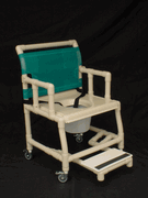 Healthline Wide Shower Chair 21″ Vacuum Seat Drop Arm Sliding footre