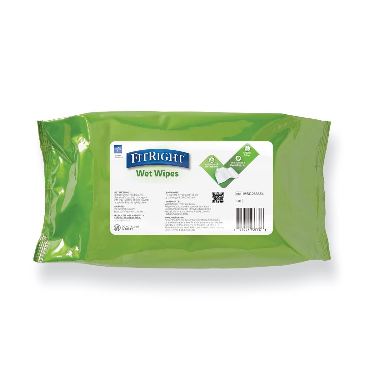 Medline Medline FitRight Personal Cleansing Wipes MSC263854