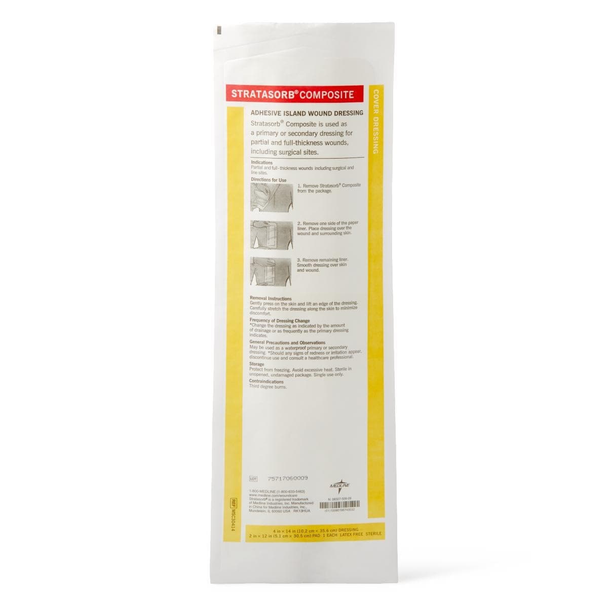 Medline Medline Stratasorb Waterproof Adhesive Island Wound Dressings MSC30414H