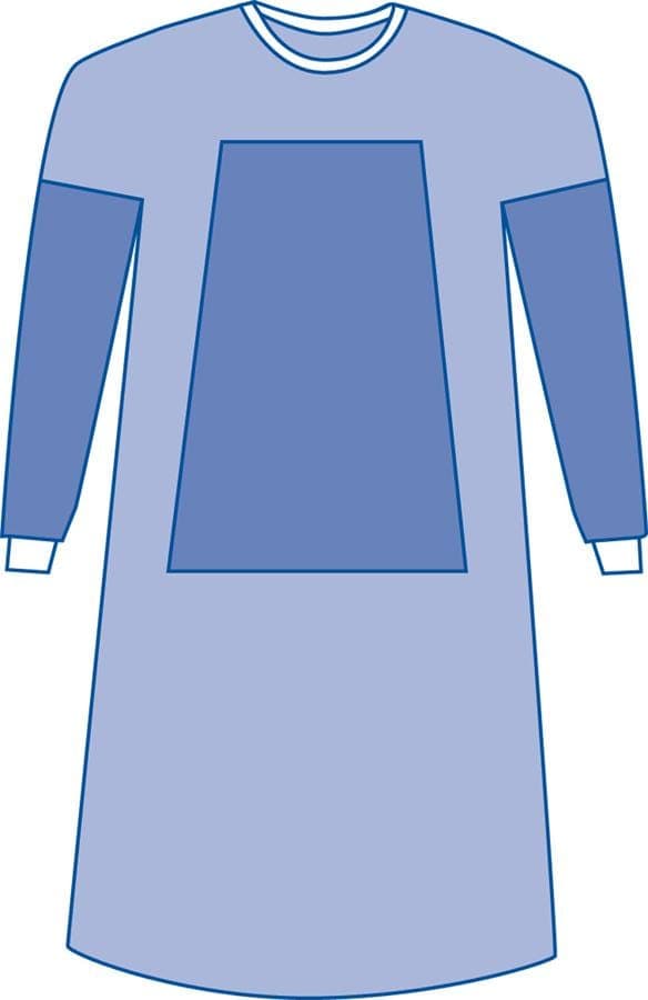 Medline Medline Sterile Fabric-Reinforced Aurora Surgical Gowns, Set-In Sleeve DYNJP2704H