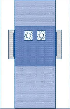 Medline Medline 77 x 135" Femoral Angiography Surgical Drape with Pouches DYNJP4114H