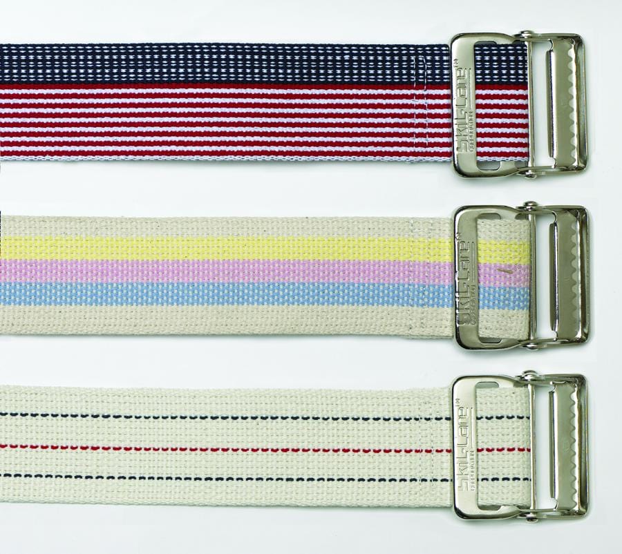 SkilCare SkilCare Cotton Gait Belt, Standard Webbing, Delrin Buckle - Pinstripe