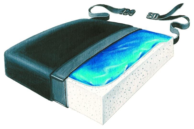 SkilCare SkilCare Gel-Foam 16" Ultra-Thin Vinyl Cushion w/LSI Cover