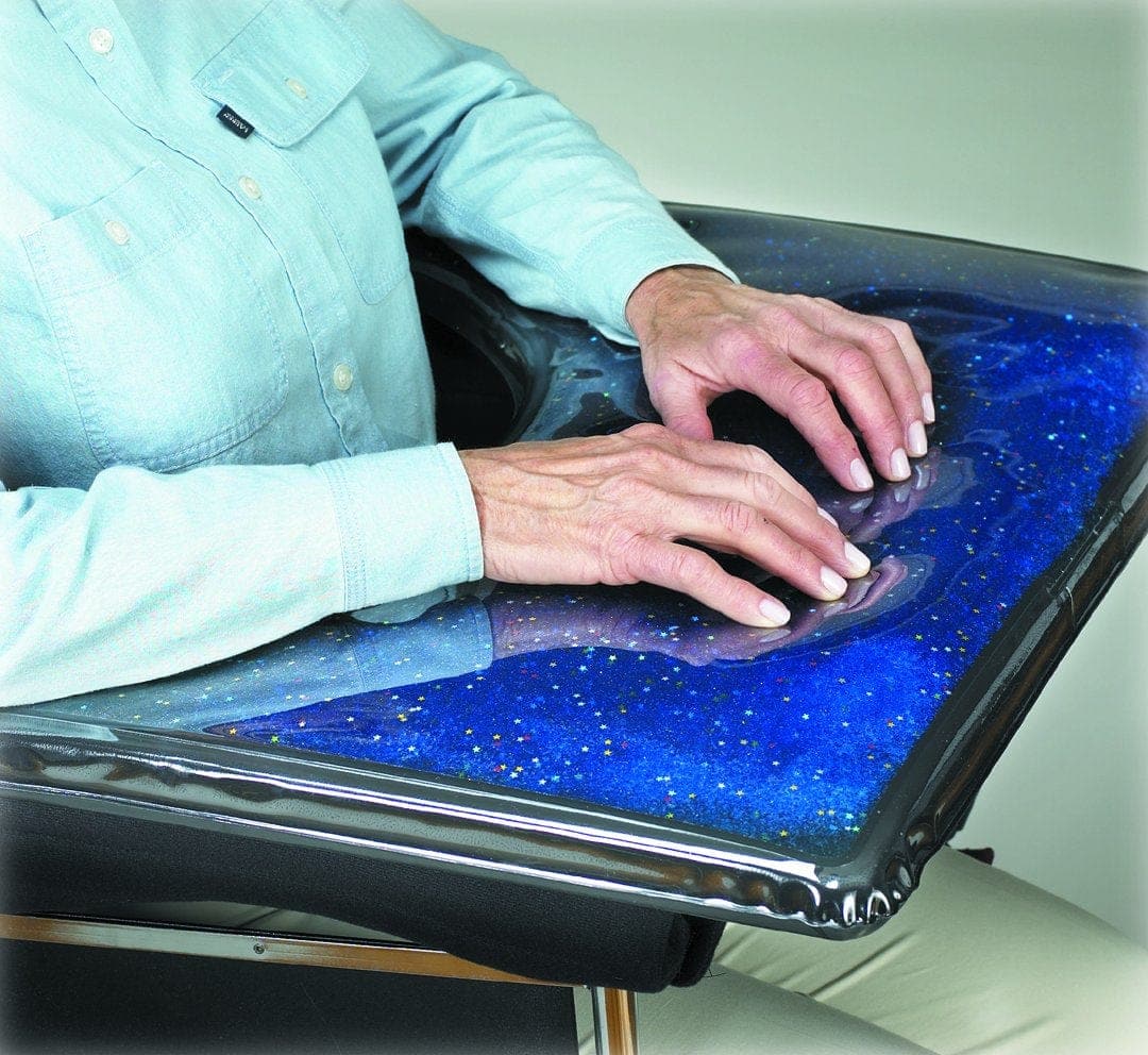 SkilCare SkilCare Gel-Top, Sensory Tray, Black Vinyl, Lift-Away, Fits 16-18" W/C