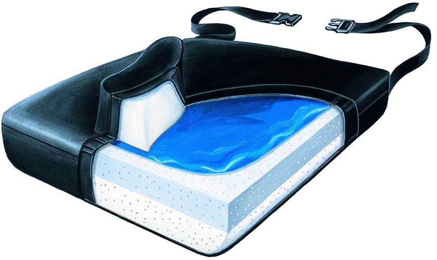 SkilCare SkilCare Slide-Guard 18" Foam Vinyl Wedge Cushion, Firm Foundation w/LSI Cover