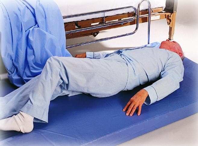 SkilCare SkilCare Soft-Fall Bedside Non-Folding Fall Mat, 4"H
