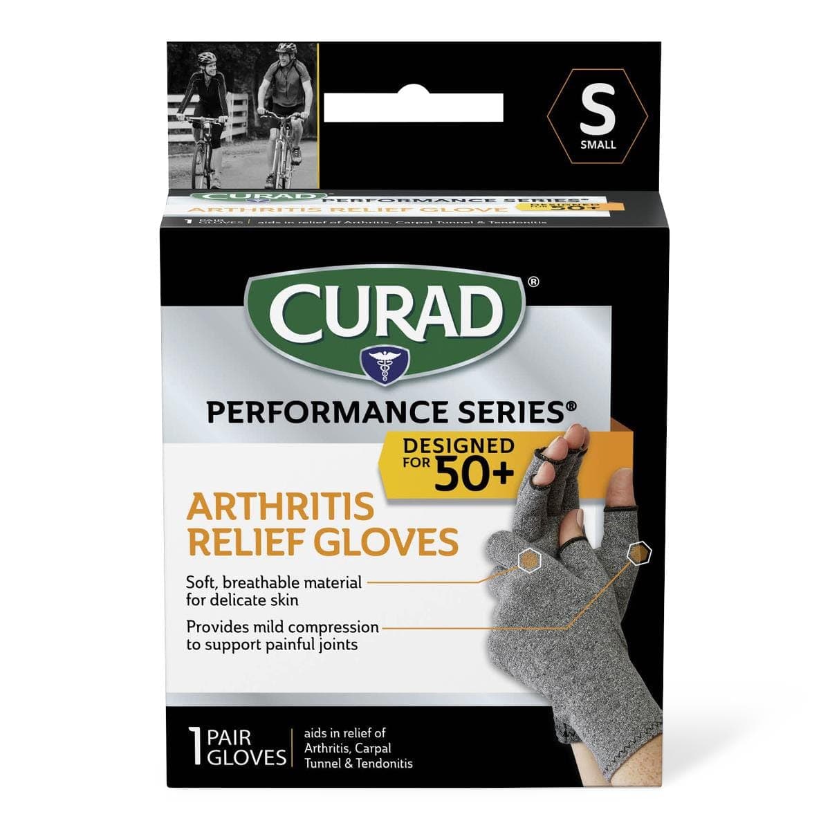 Medline Medline CURAD Performance Series 50+ Arthritis Support Gloves CURSR19400SD