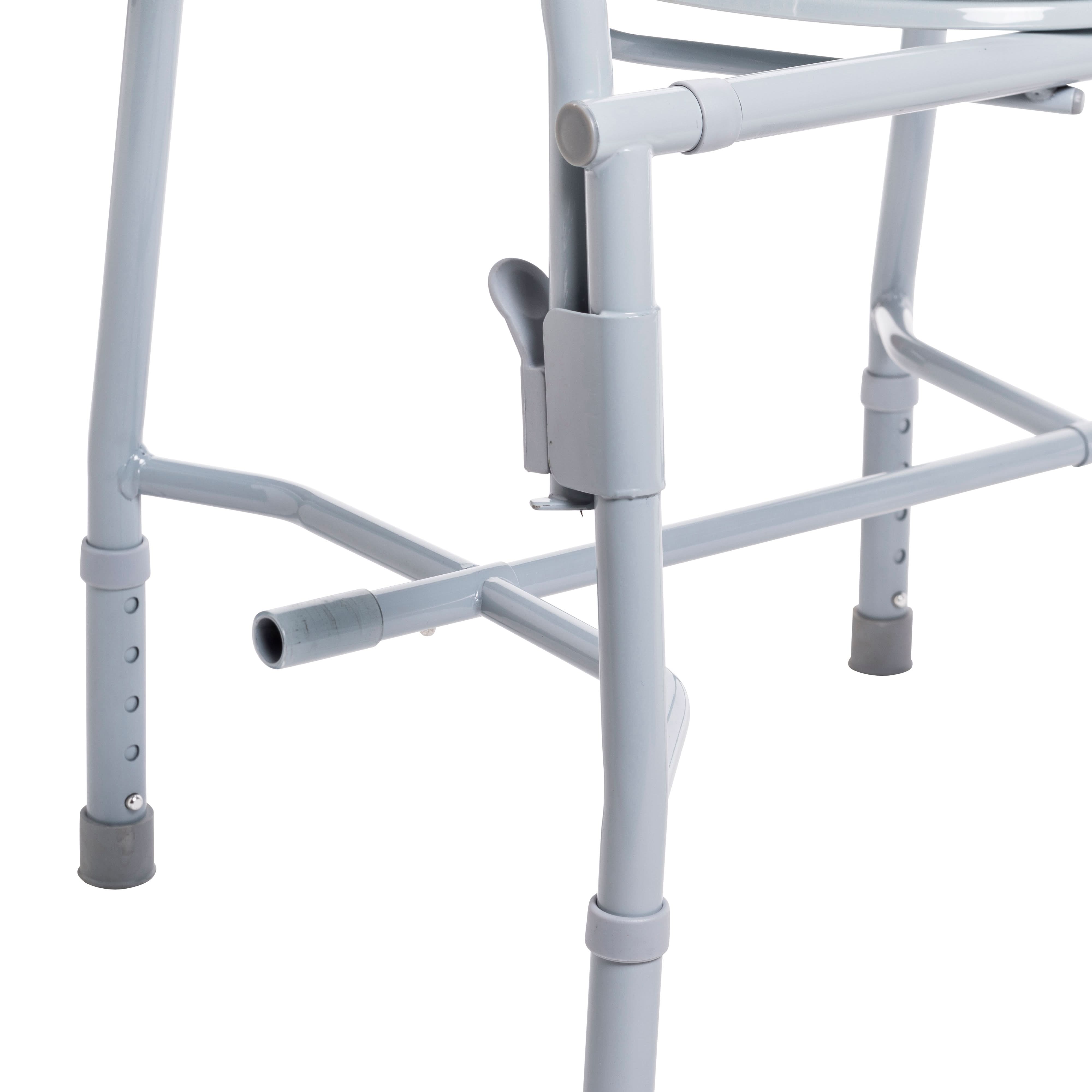 Drive Medical Steel Drop Arm Bedside Commode with Padded Arms