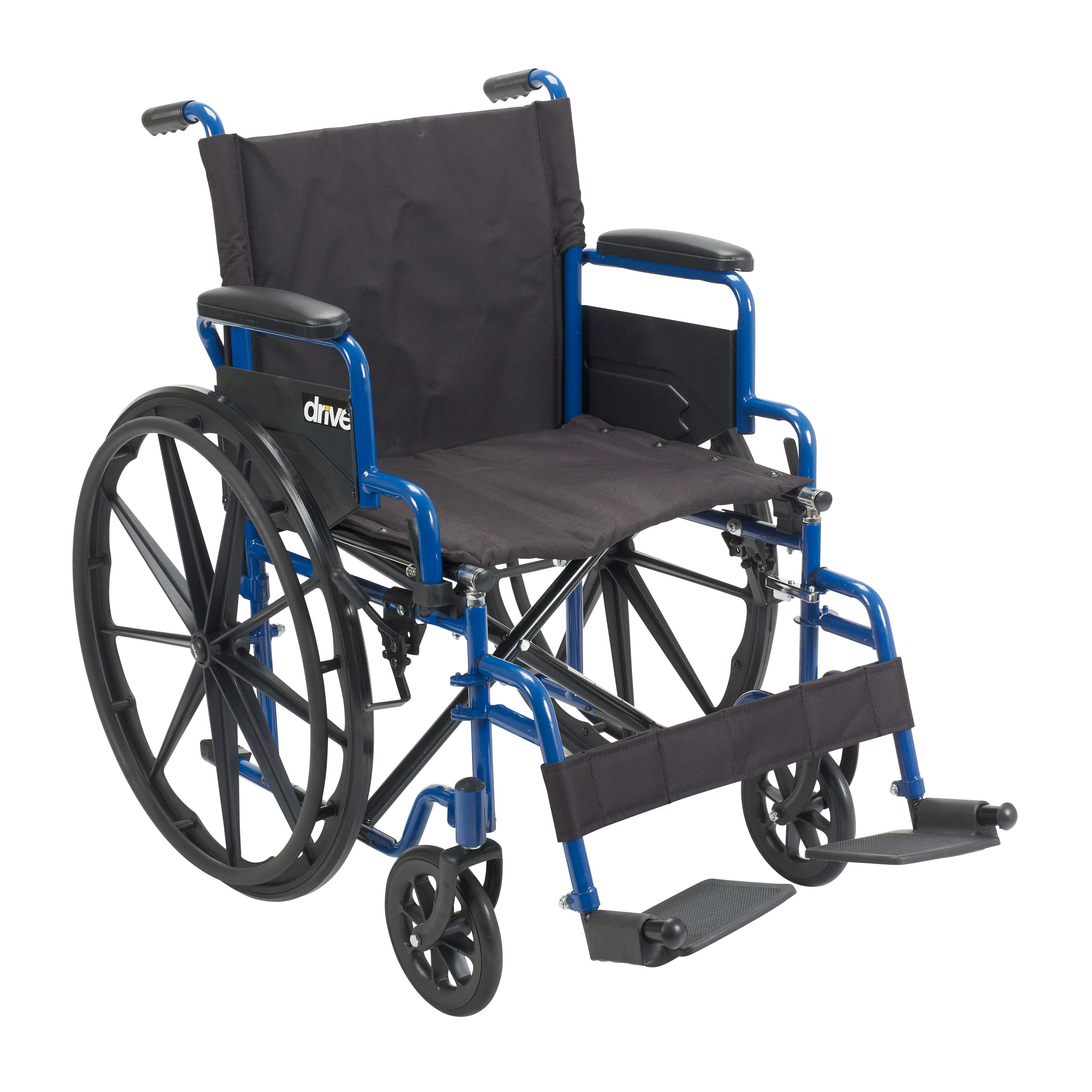 Drive Medical Drive Medical Blue Streak Wheelchair with Flip Back Desk Arms bls20fbd-sf