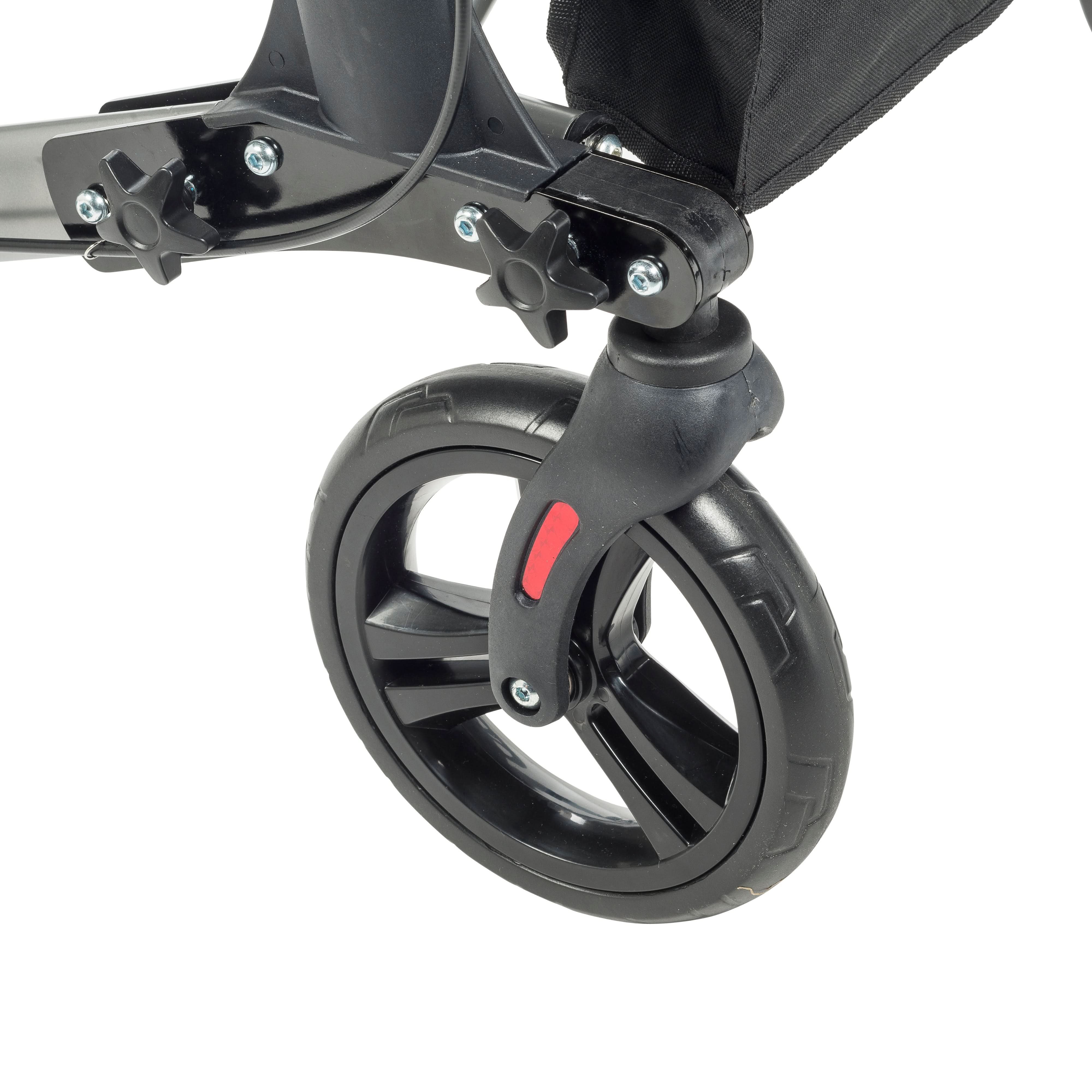 Drive Medical Compact Folding Rollator Rolling Walker, Grey/Black