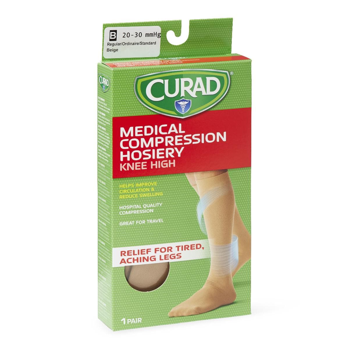 Medline Medline CURAD Knee 20-30mmHg Compression Hosiery MDS1702BTH