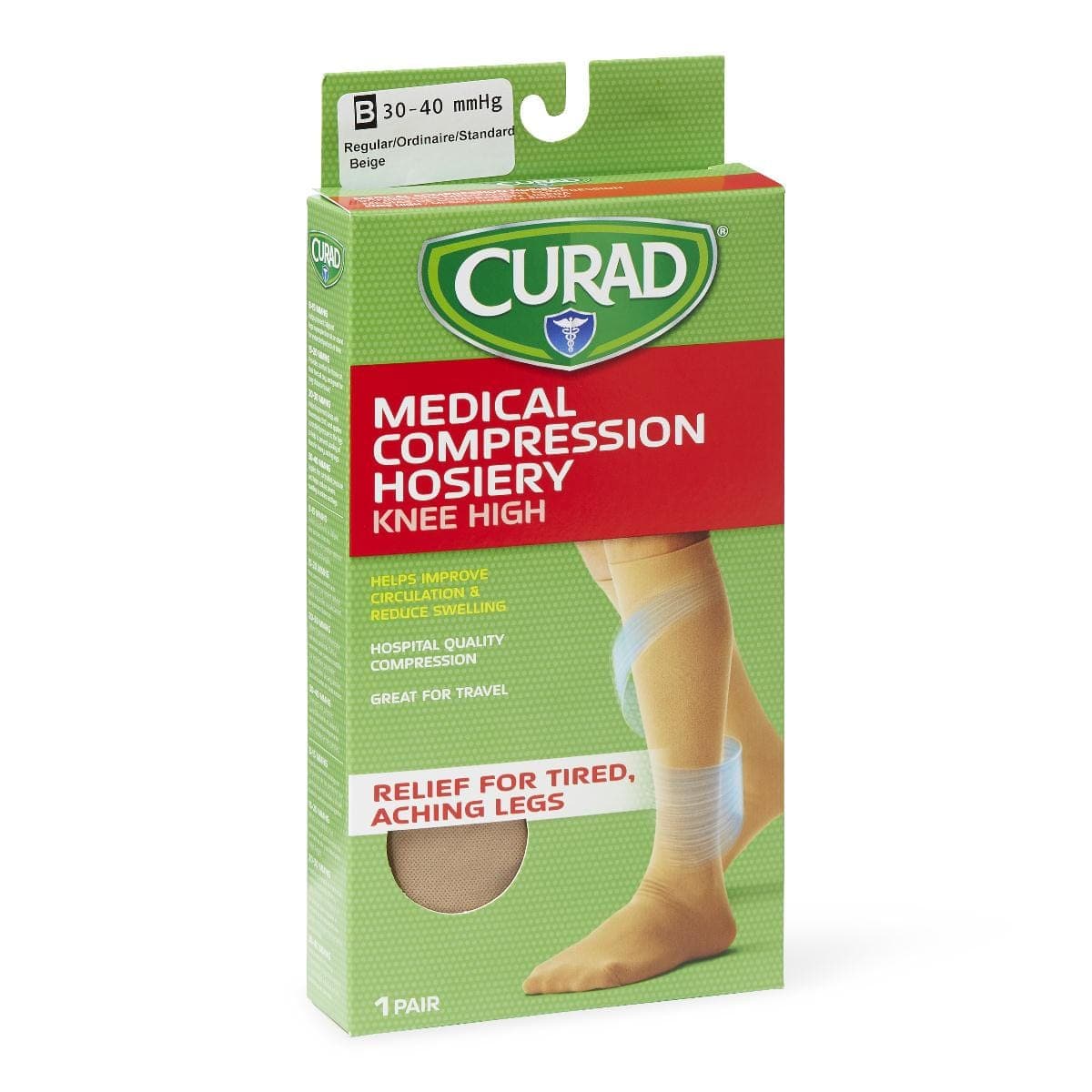 Medline Medline CURAD Knee 30-40mmHg Compression Hosiery MDS1704BTH