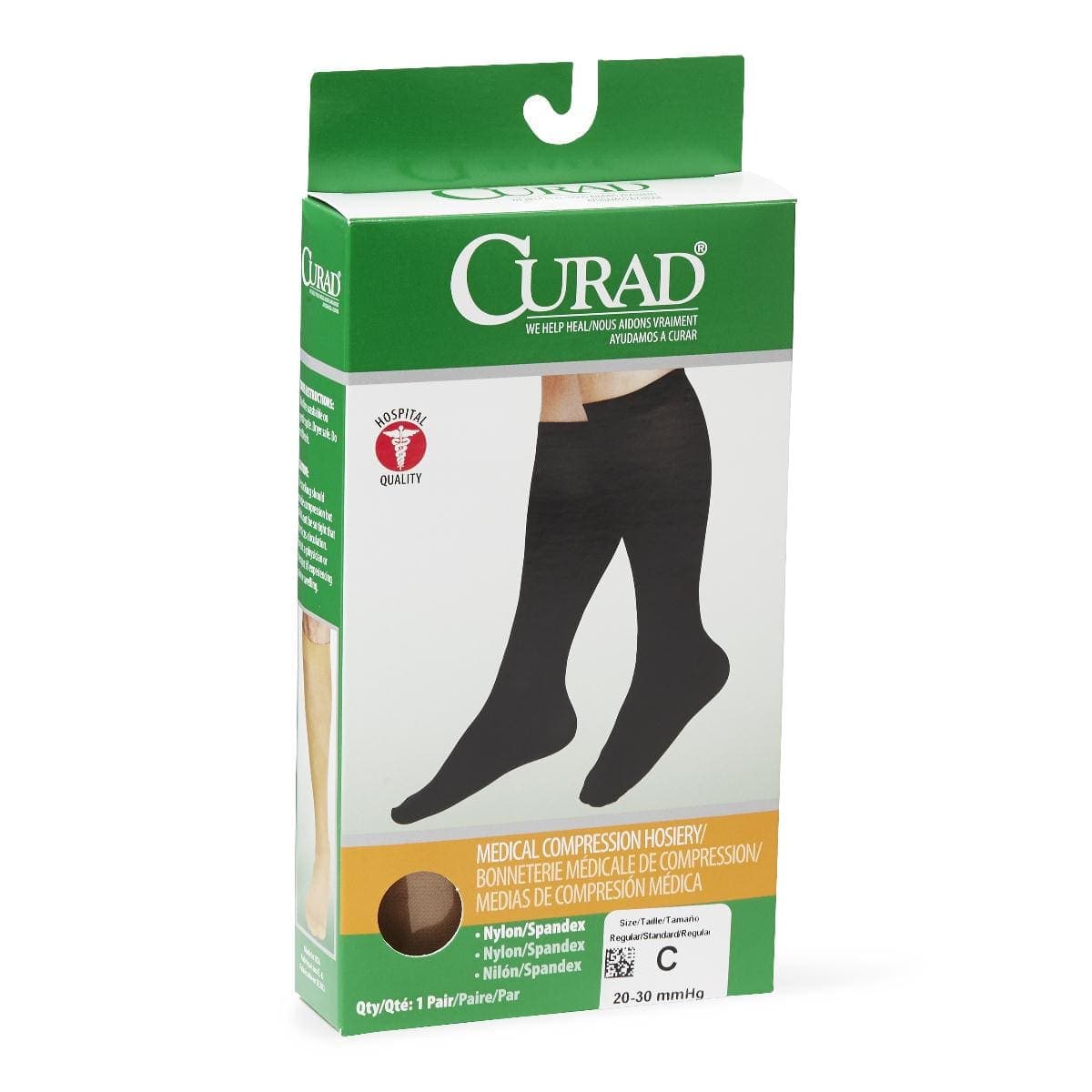 Medline Medline CURAD Knee 20-30mmHg Compression Hosiery MDS1702CTH