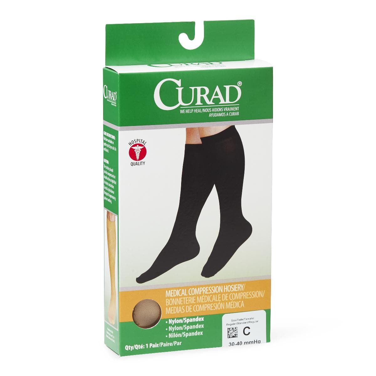 Medline Medline CURAD Knee 30-40mmHg Compression Hosiery MDS1704CTH