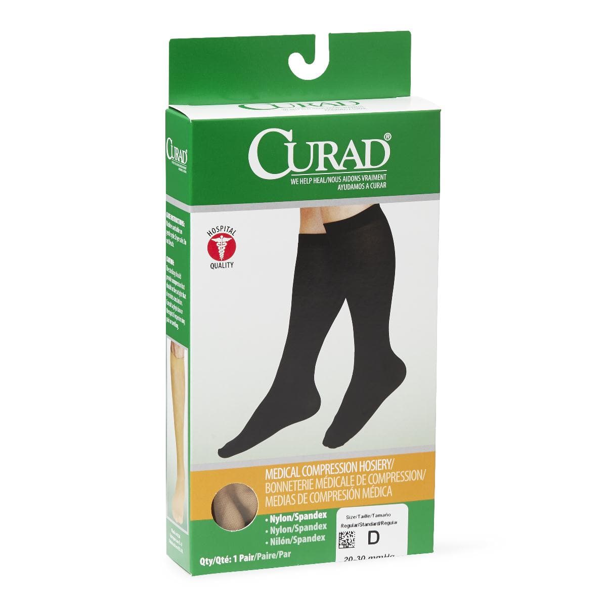 Medline Medline CURAD Knee 20-30mmHg Compression Hosiery MDS1702DTH