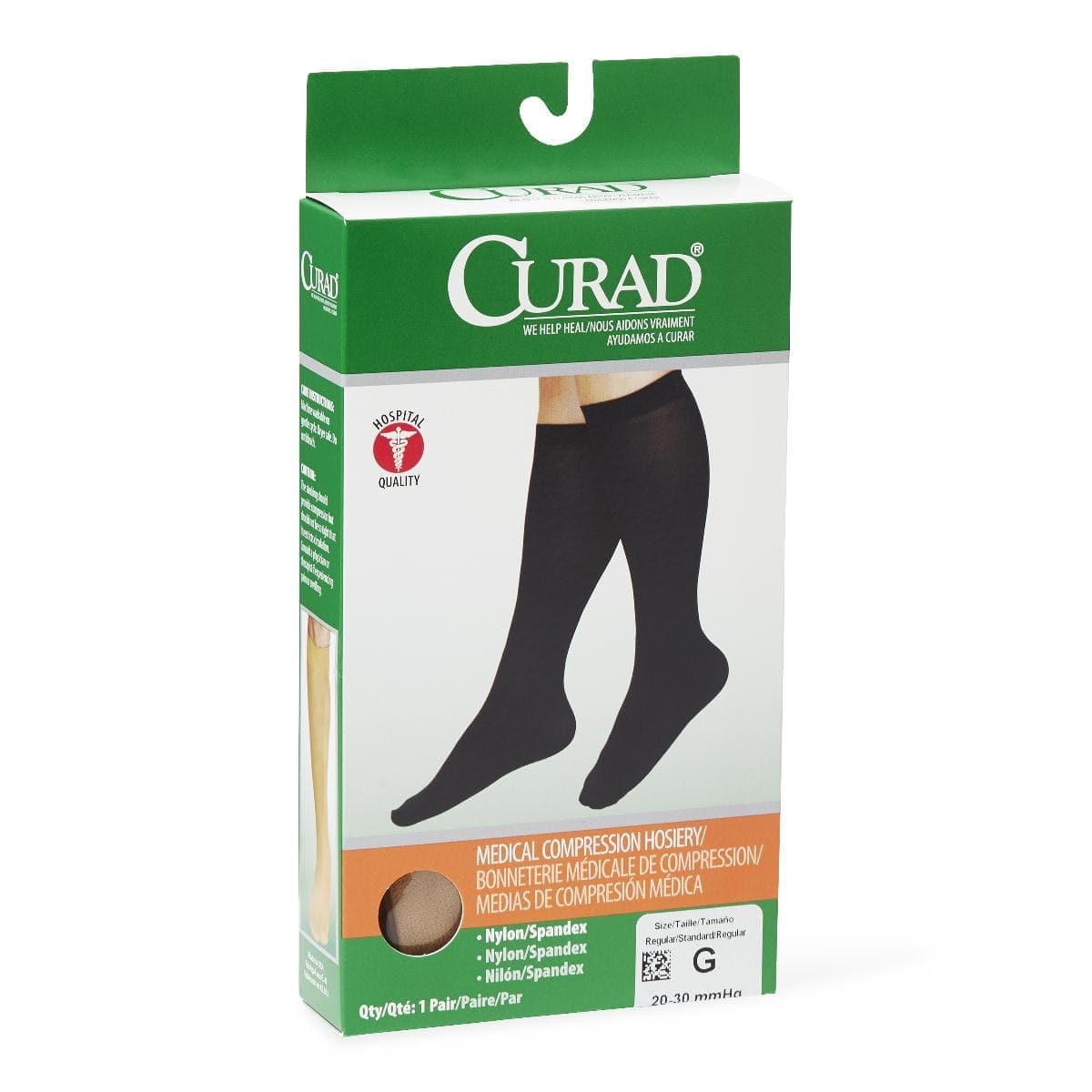 Medline Medline CURAD Knee 20-30mmHg Compression Hosiery MDS1702GTH