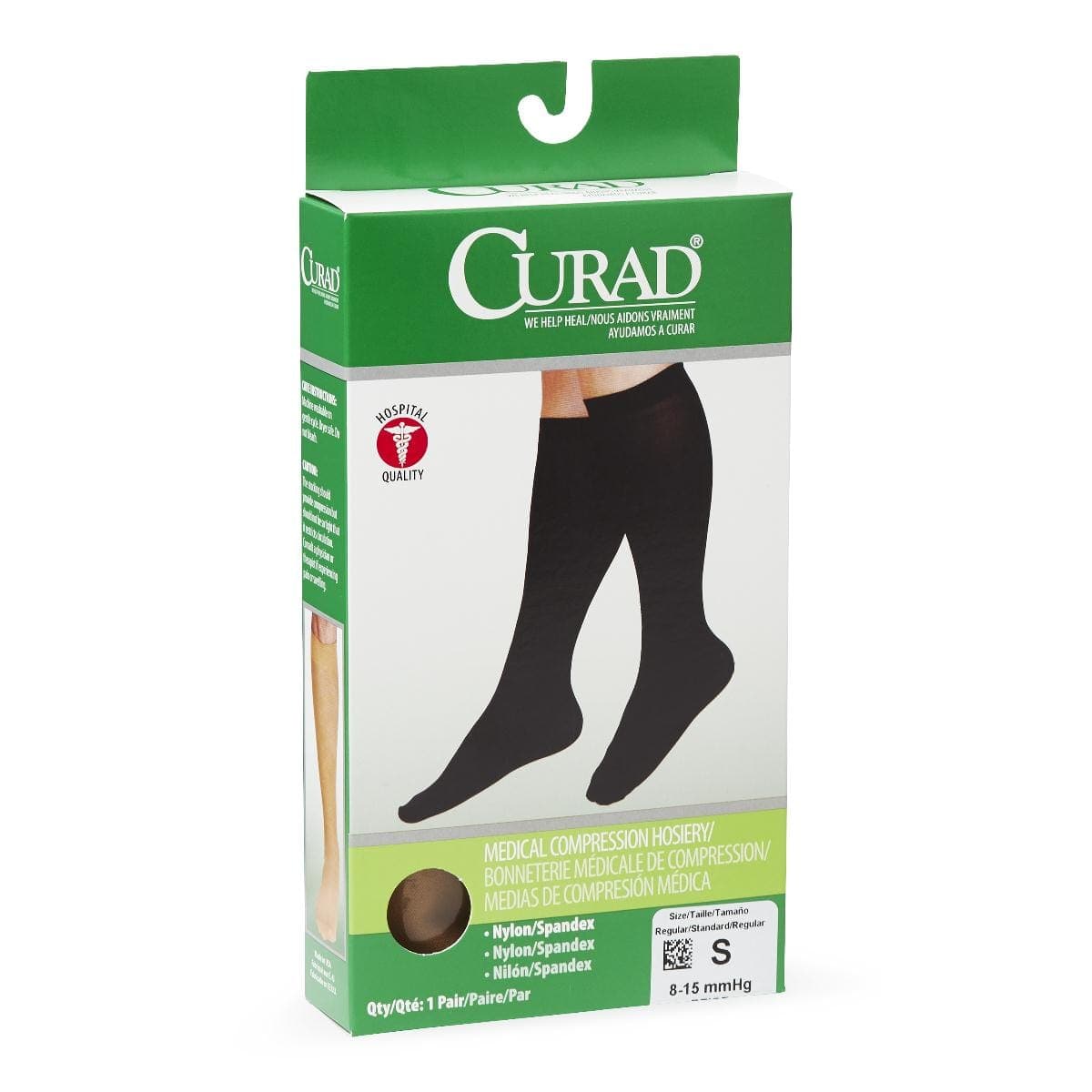 Medline Medline CURAD Knee 8-15mmHg Compression Hosiery MDS1712ATH