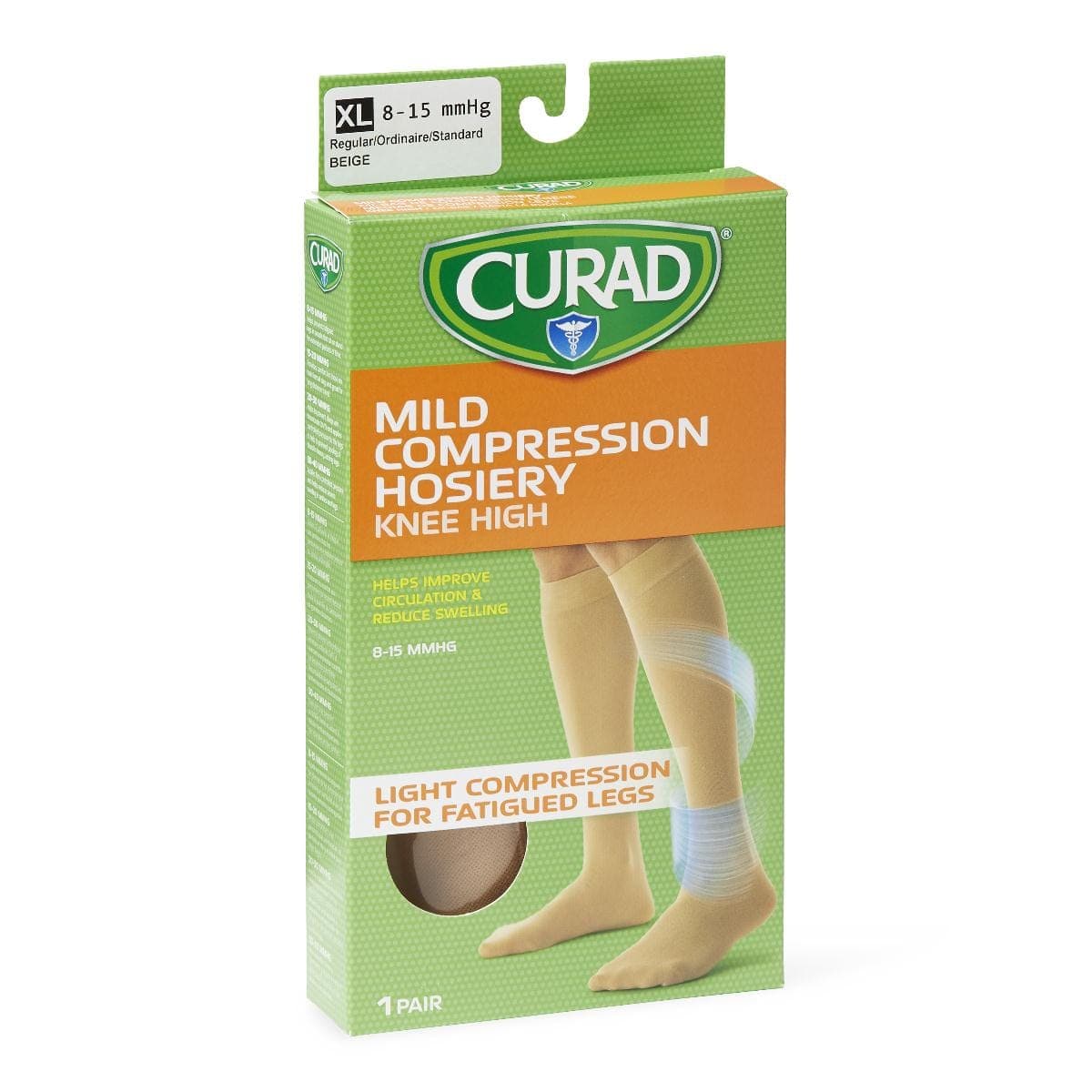 Medline Medline CURAD Knee 8-15mmHg Compression Hosiery MDS1712DTH